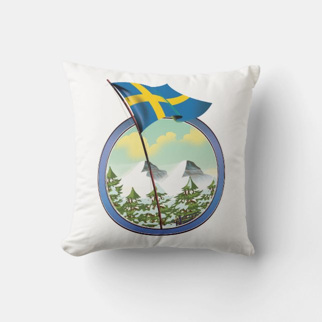 Sverige retro logotyp kudde (Framsida)