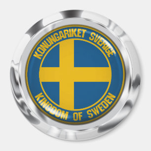 Sverige Round Emblem Magnet