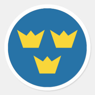 Sverige roundel runt klistermärke