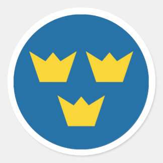 Sverige roundel runt klistermärke