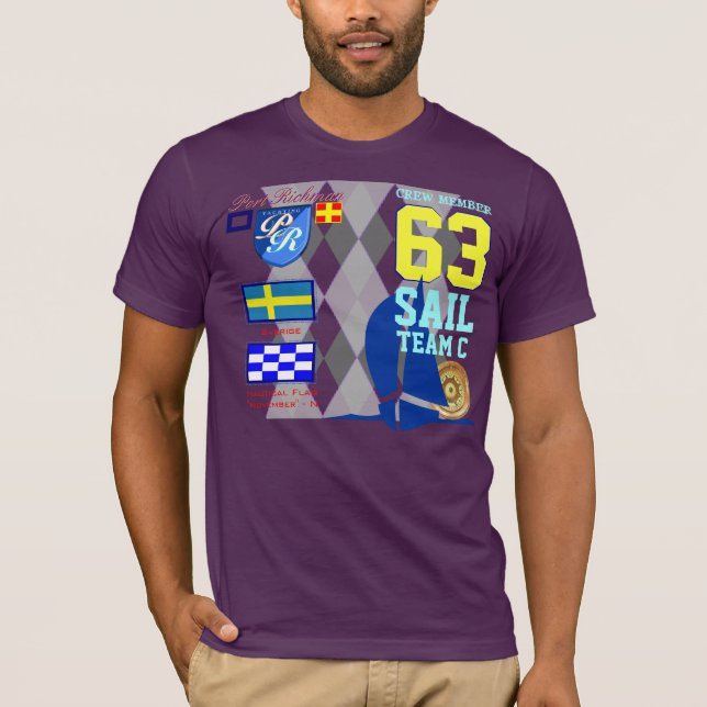 Sverige seglar den portRichman för lag C flottan Tröja (Framsida)