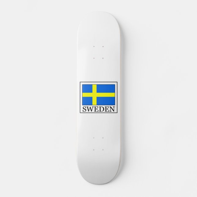 Sverige Skateboard Bräda 19,5 Cm (Framsida)