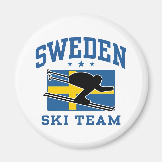 Sverige Ski Team Magnet (Framsidan)