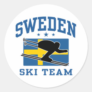 Sverige Ski Team Runt Klistermärke