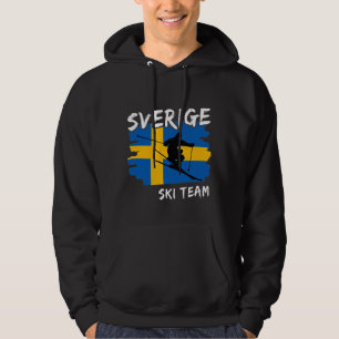 Sverige Skidor Hoodie