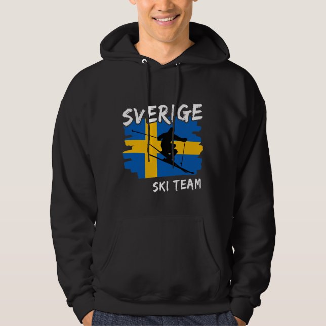 Sverige Skidor   Hoodie (Framsida)