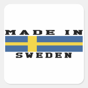 Sverige som göras i designer fyrkantigt klistermärke