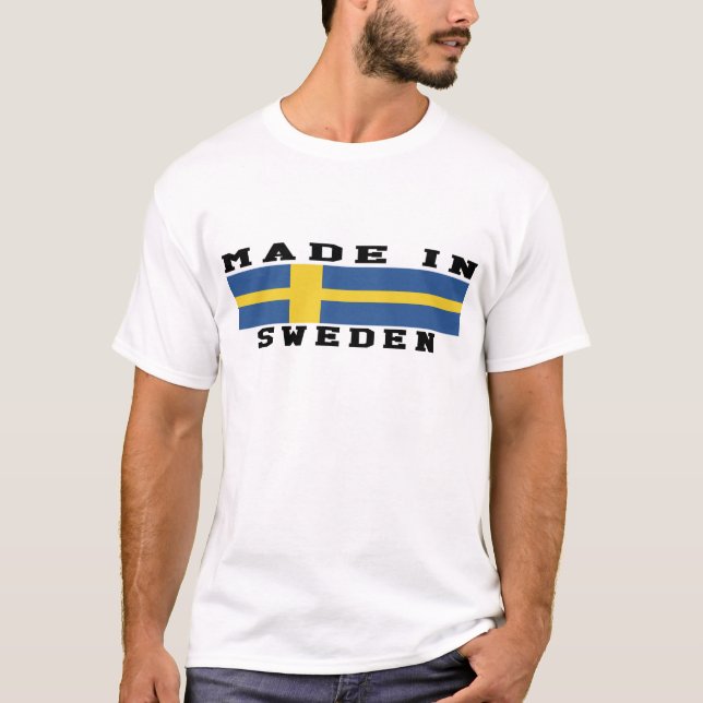 Sverige som göras i designer t shirt (Framsida)