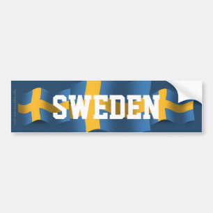Sverige som vinkar flagga bildekal