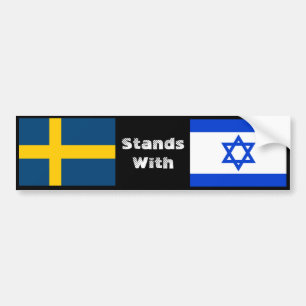Sverige Stands with Israel Bildekal