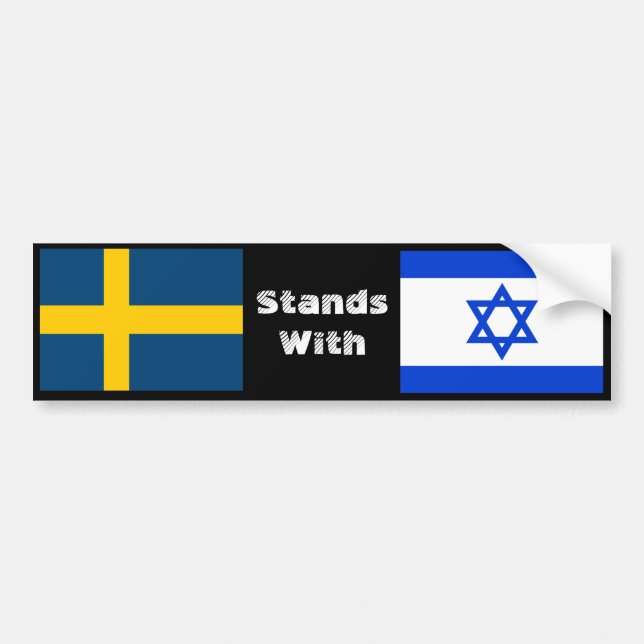 Sverige Stands with Israel Bildekal (Framsidan)