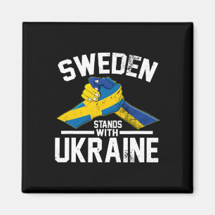 Sverige Står Med Ukraina Ukrainsk Svensk Flagga Magnet