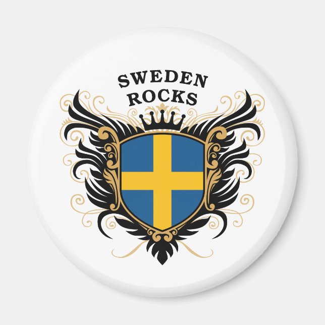 Sverige Sten Magnet (Framsidan)