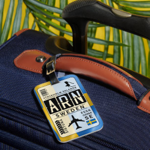 Sverige Stockholm ARN Airport Luggage Tag Bagagebricka