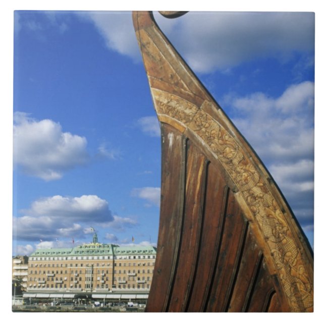 Sverige, Stockholm, hamn, från Gamla Stan, Kakelplatta (Framsidan)