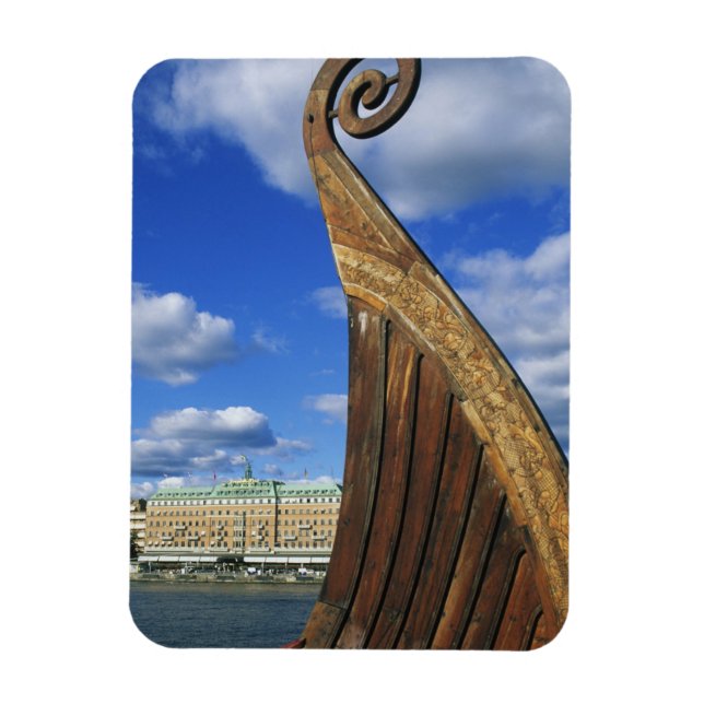 Sverige, Stockholm, hamn, från Gamla Stan, Magnet (Vertikal)