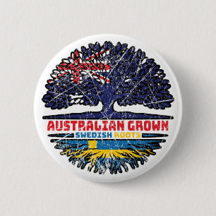 Sverige Svensk Australiensisk Australien Träd Rött Knapp