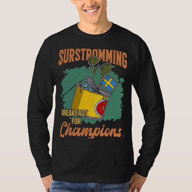 Sverige Svensk fiskspecialitet Surstromming puke f T Shirt (Framsida)