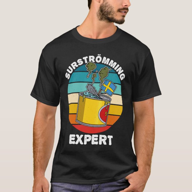 Sverige Svensk fiskspecialitet Surstromming puke f T Shirt (Framsida)