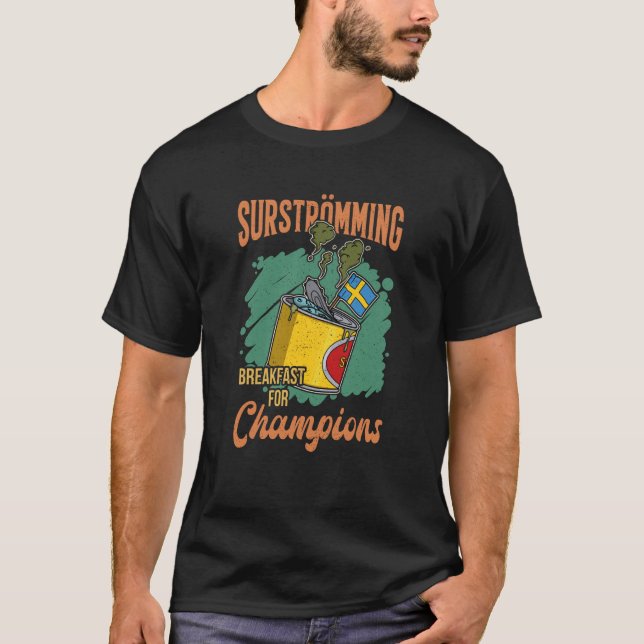 Sverige Svensk fiskspecialitet Surstromming puke f T Shirt (Framsida)