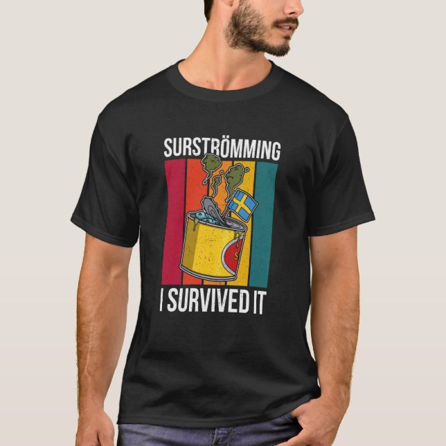 Sverige Svensk fiskspecialitet Surstromming puke f T Shirt (Framsida)