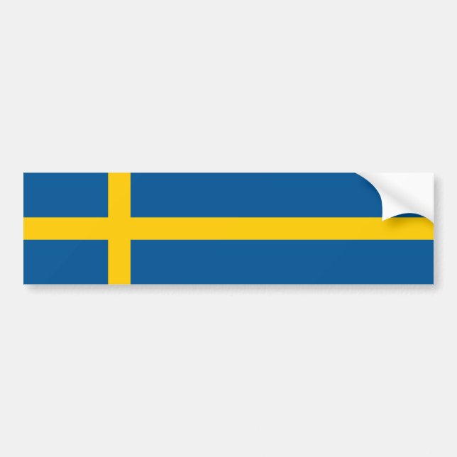 Sverige-/svensk-/svenskflagga Bildekal (Framsidan)
