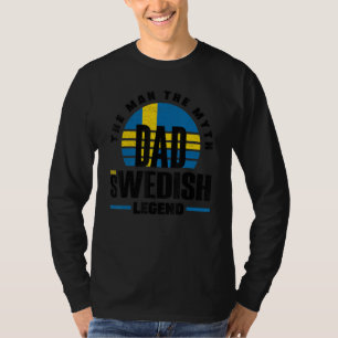 Sverige Svensk Sverige Flagga Far T Shirt