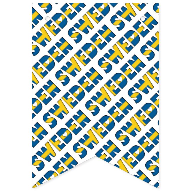 Sverige Svenska Flagga Färg Typografi Mönster (Första flaggan)