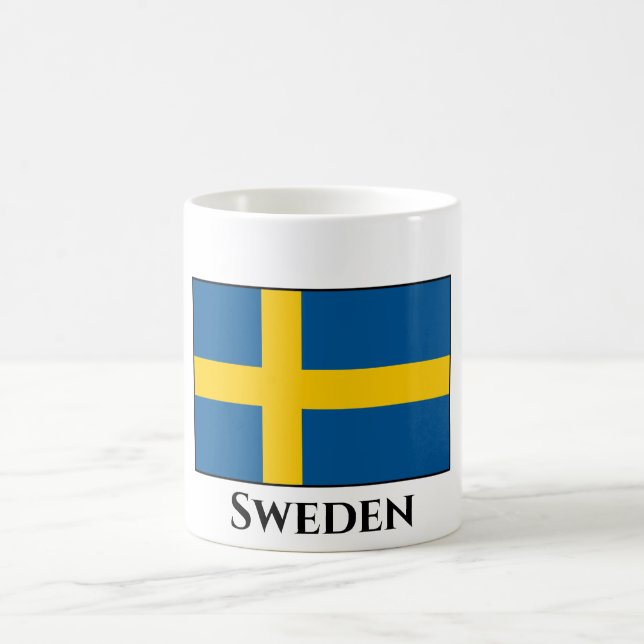 Sverige (svenska) Flagga Kaffemugg (Center)