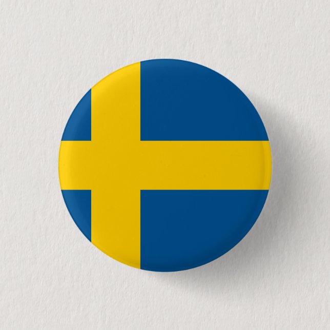 Sverige (svenska) Flagga Knapp (Framsida)