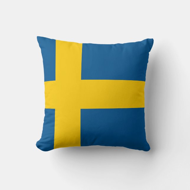 Sverige (svenska) Flagga Kudde (Framsida)