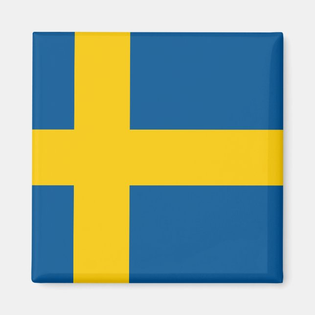 Sverige (svenska) Flagga Magnet (Framsidan)