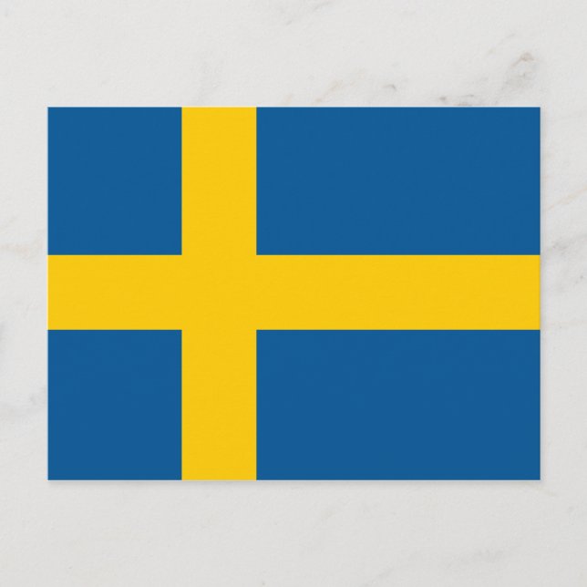 Sverige (svenska) Flagga Postkort Vykort (Framsida)