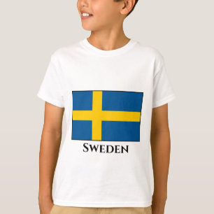 Sverige (svenska) Flagga T Shirt