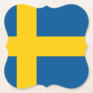Sverige (svenska) Flagga Underlägg Papper