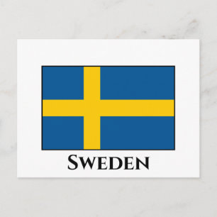 Sverige (svenska) Flagga Vykort