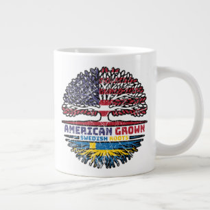 Sverige Svenska USA USA Förenta Stater Träd Jumbo Mugg