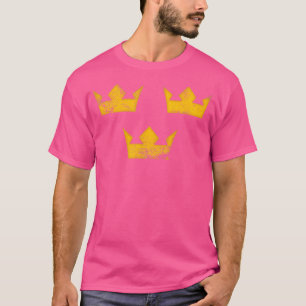 Sverige Sverige Hockey Distress T Shirt