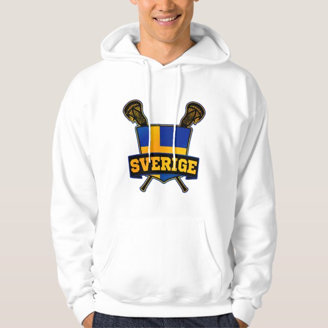Sverige Sverige Lacrosse Sweatshirt (Framsida)