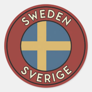 Sverige Sverige Runt Klistermärke