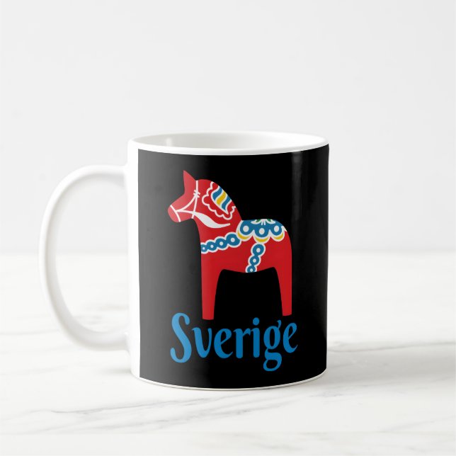 Sverige Sverige Svenska Dala Horse Dalecarlian Hor Kaffemugg (Vänster)
