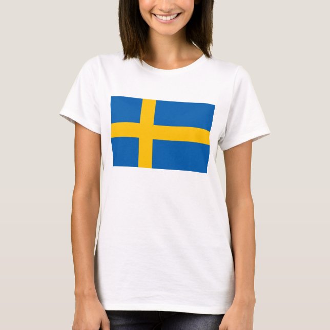Sverige - Sveriges Flagga T-shirt (Framsida)