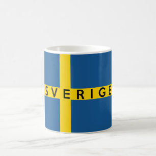 sverige Svetttexten från Søren flagga i land, namn Kaffemugg
