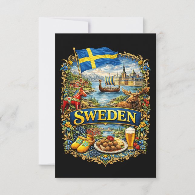 Sverige Tack Kort (Framsida)