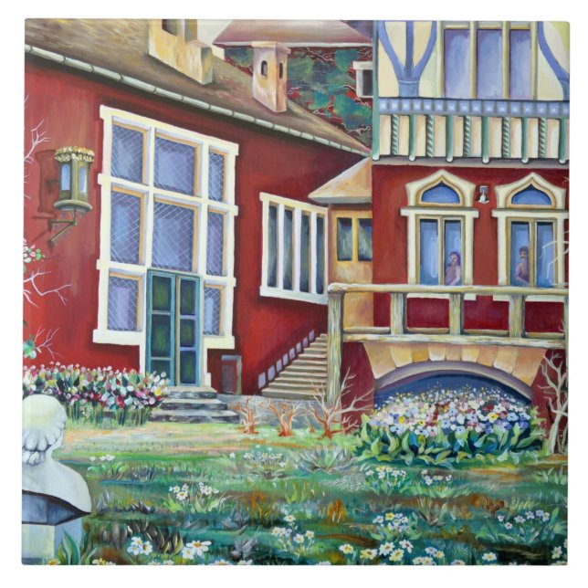 Sverige, traditionellt liggande kakelplatta (Framsidan)