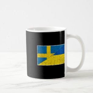 Sverige Ukraina Flagga Svensk Ukrainsk Nationalite Kaffemugg