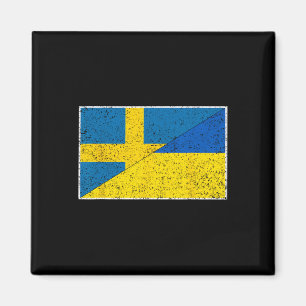 Sverige Ukraina Flagga Svensk Ukrainsk Nationalite Magnet