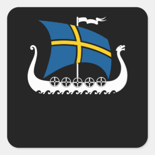 Sverige Viking Frakt Valhalla svensk Viking Frakt Fyrkantigt Klistermärke