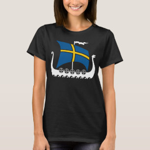 Sverige Viking Frakt Valhalla svensk Viking Frakt T Shirt