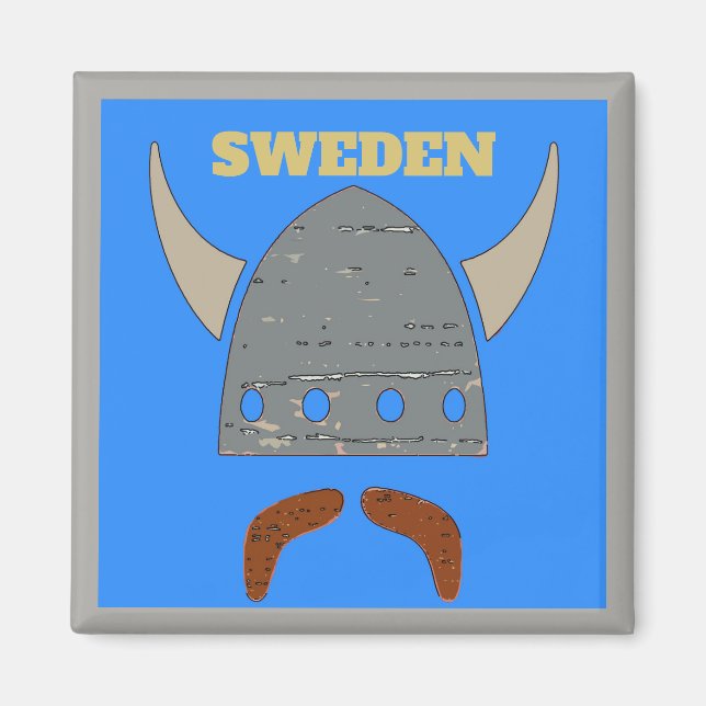 Sverige, Viking Head Magnet (Framsidan)